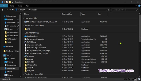 Remove Grouping & Sorting by Date in Downloads folder in Windows 11/10
