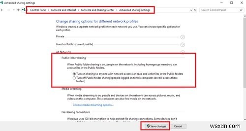 How to turn ON or OFF Public Folder sharing on Windows 11/10