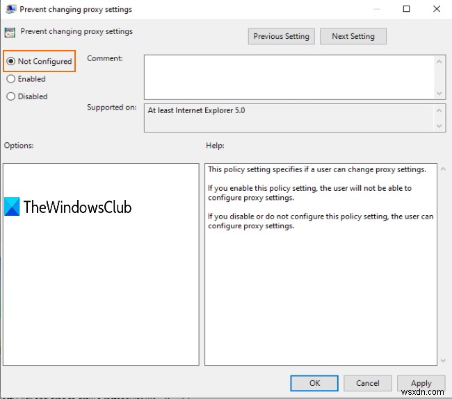 How to disable Proxy or Prevent changing Proxy settings in Windows 11/10