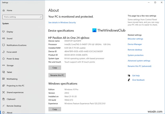 Where did they move the Control Panel System applet in Windows 11/10?