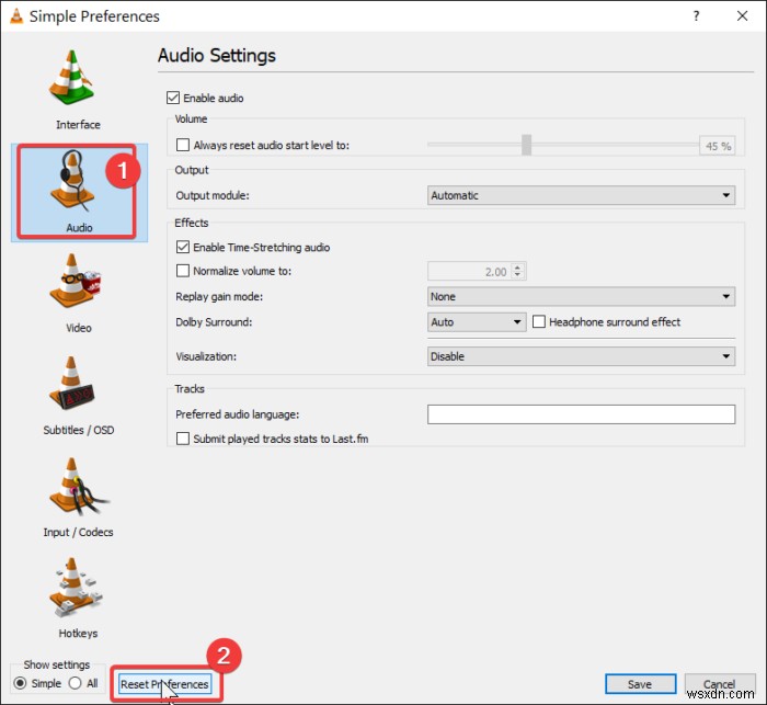 What to do if VLC audio is not working?