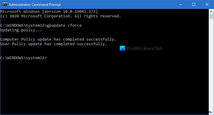 How to force Group Policy Update in Windows 11/10