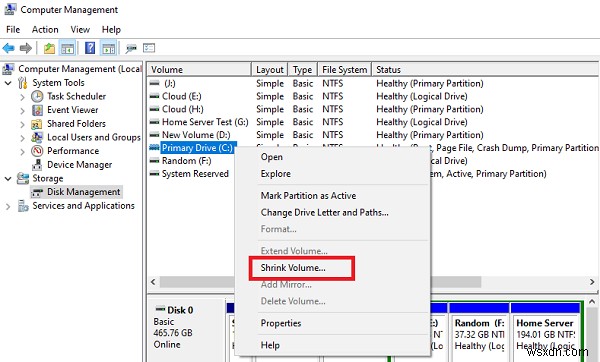 How to re-partition a hard drive in Windows 10 without erasing data