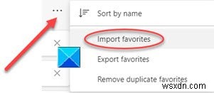 How to Import or Export Edge browser Favorites to an HTML file