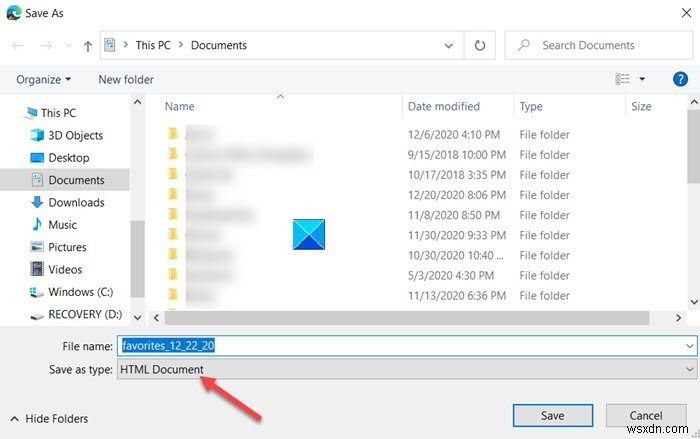 How to Import or Export Edge browser Favorites to an HTML file