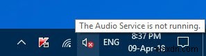 Fix Red X Cross on the Volume icon in Windows 10