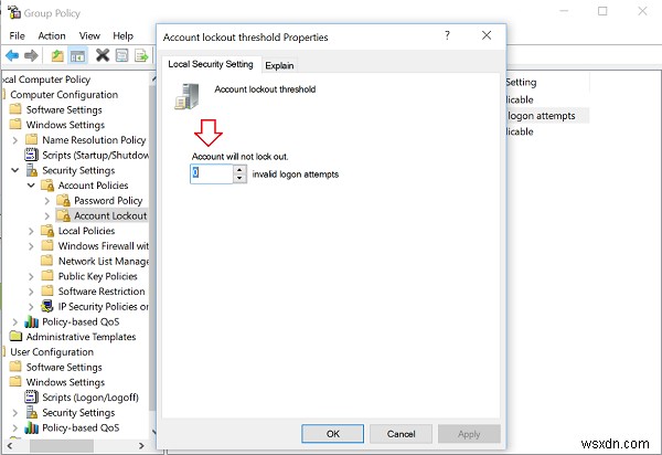 The referenced account is currently locked out and may not be logged into