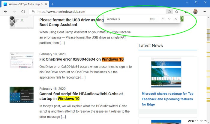 How to search for a word on a web page in any browser on Windows 11/10
