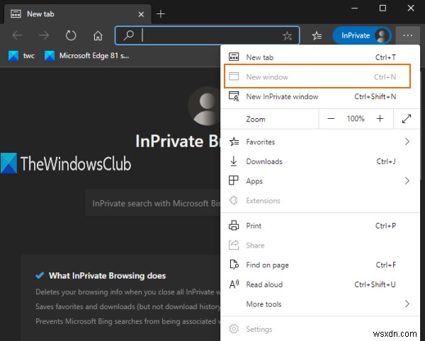 How to make Microsoft Edge always start in InPrivate mode
