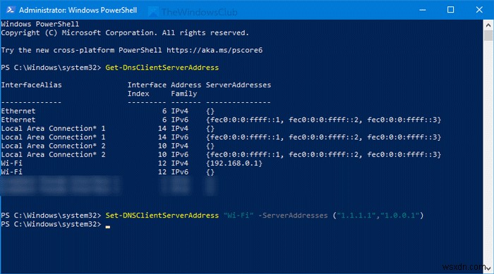 How to change DNS server using Command Prompt and PowerShell
