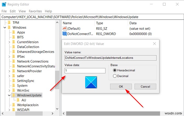 Prevent Windows 10 from connecting to any Windows Update Internet locations