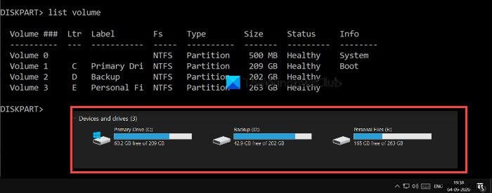 How to Show or Hide your Hard Drive Partition using Command Prompt