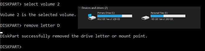 How to Show or Hide your Hard Drive Partition using Command Prompt
