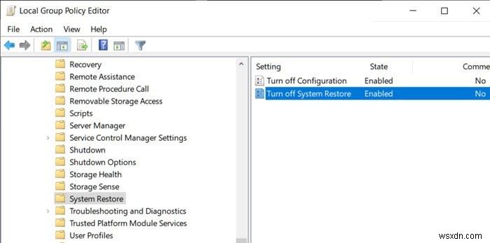 System Restore disabled by your system administrator or is greyed out