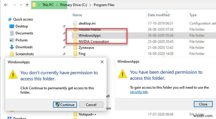 What is WindowsApps hidden folder and why can’t I access it?