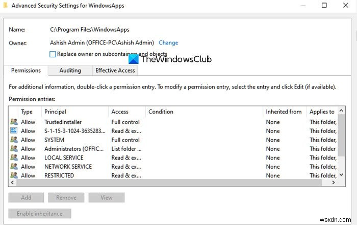 What is WindowsApps hidden folder and why can’t I access it?