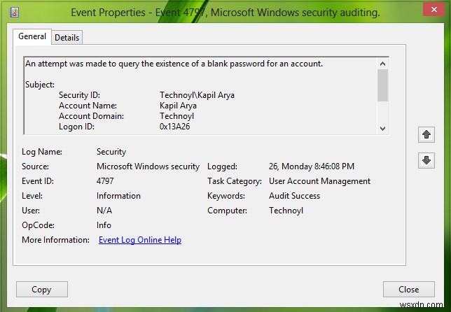 How to track User Activity in WorkGroup Mode on Windows 10