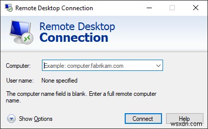 Command Line Parameters for Remote Desktop Connections in Windows 10