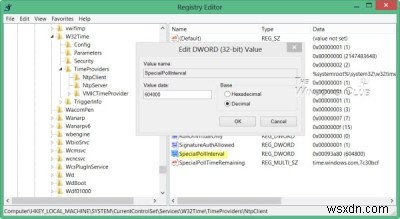 How to change Internet Time Update interval in Windows 11/10