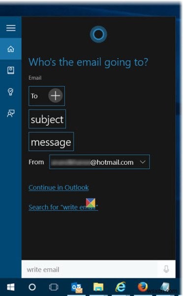 Use Voice Commands to write Email using Cortana on Windows 11/10