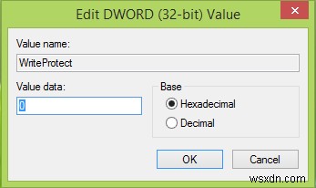 The Disk Is Write-Protected error for Removable Disks