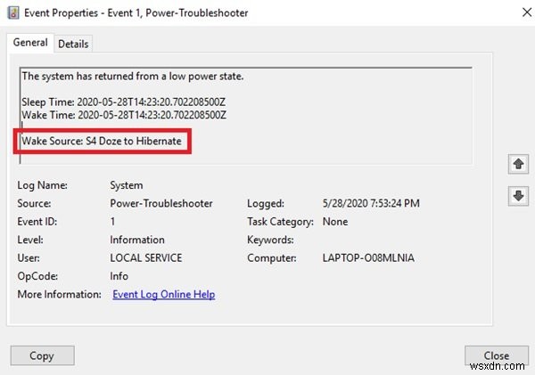 What is a Wake source for Windows computer? Why did my PC wake up?