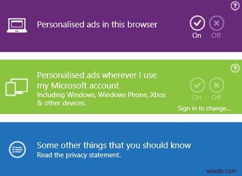 Manage and personalize ad preferences in Microsoft products