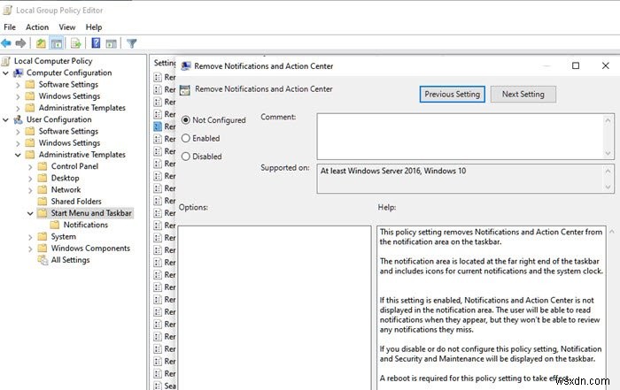 Windows 10 Action Center is missing