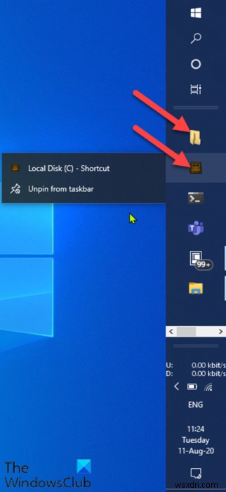 How to pin a Folder or Drive to the Taskbar in Windows 10