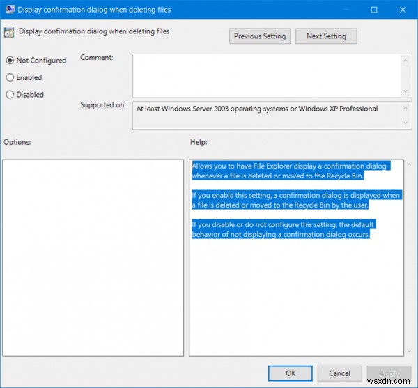 Enable or Disable Delete Confirmation Box for Recycle Bin in Windows 11/10