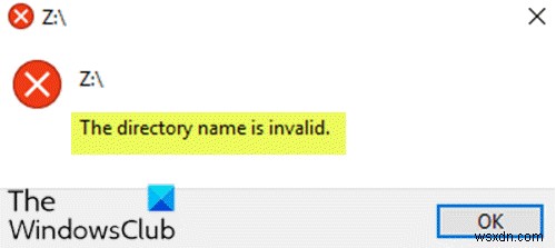The directory name is invalid – CD/DVD drive error on Windows 11/10