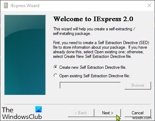 How to create self-extracting archives on Windows 10 with IExpress