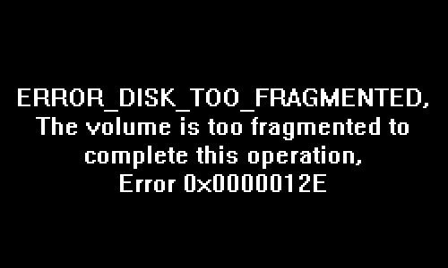 Fix ERROR DISK TOO FRAGMENTED, Error Code 0x0000012E in Windows 10