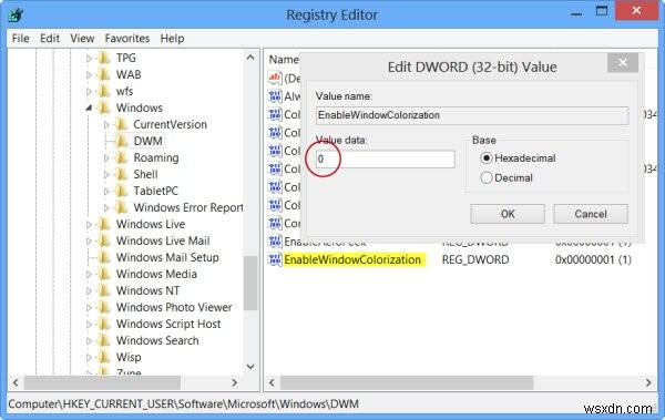 Set different colors for the window border and the taskbar in Windows 11/10