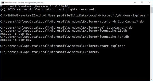 Repair, Rebuild Corrupt Icon Cache, Clear Thumbnail cache in Windows 11/10
