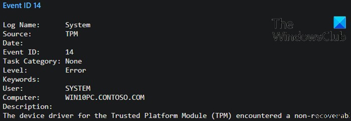 Fix Event ID 14 and 17 – TPM command failure on Windows 10