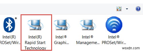 Your system does not appear to have Intel Rapid Start Technology enabled