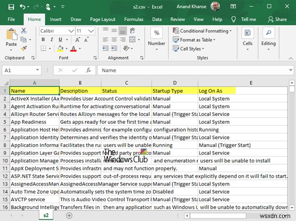 How to extract list of Running, Stopped and Disabled Services in Windows 10