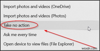 Prevent Photos app from opening when connecting your Phone to Windows 11/10 PC