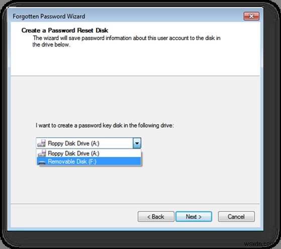 Create Password Reset Disk using USB Flash drive on Windows 10