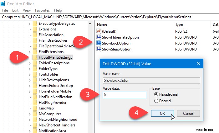 How to Show or hide Lock option from the User Account Profile picture in Start Menu