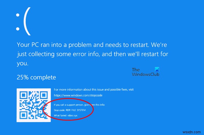 Fix RDR FILE SYSTEM Blue Screen on Windows 10