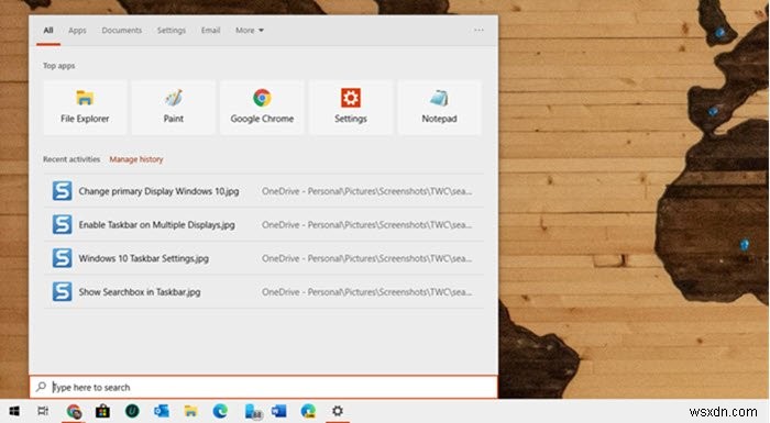 Windows 10 Search bar or icon is missing