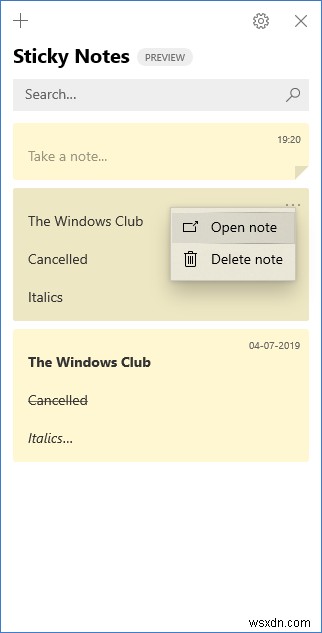 Sticky Notes fails to reopen, when closed accidentally