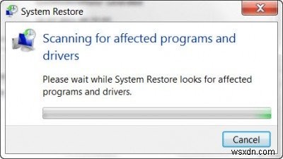 How to find out programs, files which will be affected after a System Restore