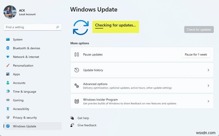 Checking for Updates taking forever in Windows 11/10