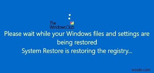What happens if you interrupt System Restore or Reset Windows 11/10