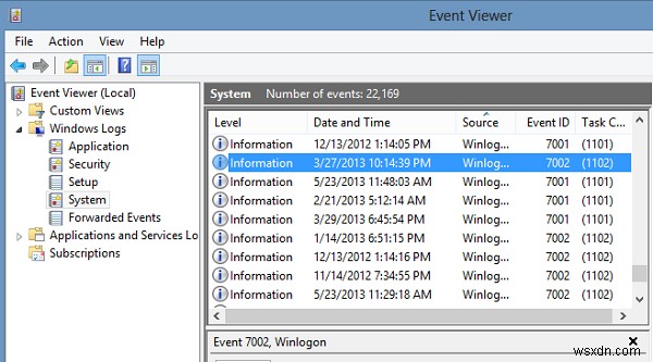 Use Event Viewer to check unauthorized use of Windows computer