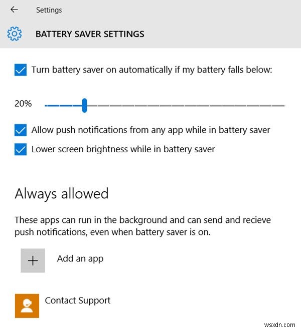 How to change Battery Saver Mode settings in Windows 11/10