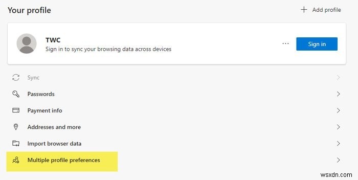 How to specify the Default profile to open external links in Microsoft Edge